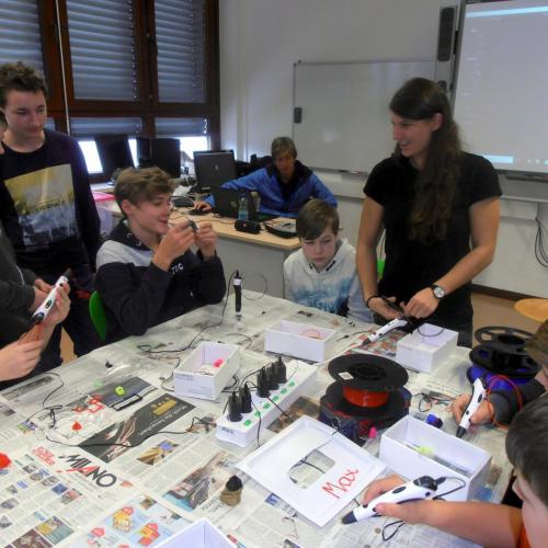 Schüler beim Workshop